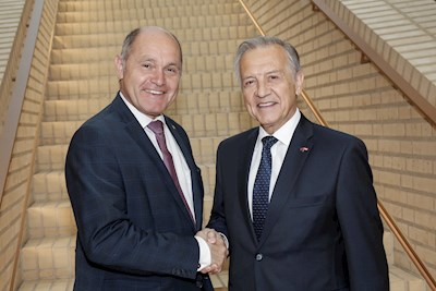 Österreichs Nationalratspräsident Wolfgang Sobotka besucht Landtagspräsident Albert Frick